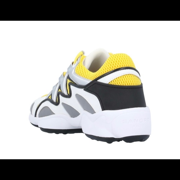 Sandro Atomic Leather And Mesh Trainers - Picture 3 of 4